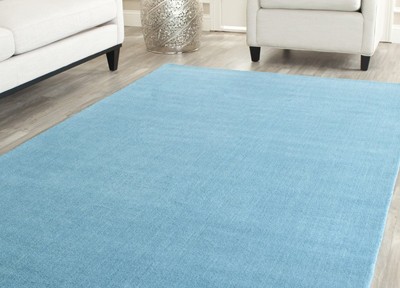 Handmade Safavieh 'Himalayan Solo' Turquoise Blue Wool Rug