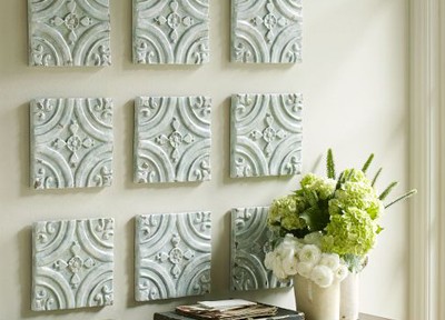 Blue Ceramic Tile Wall Art