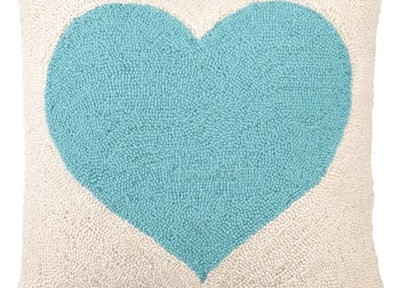 Heart Light Blue Hook Pillow