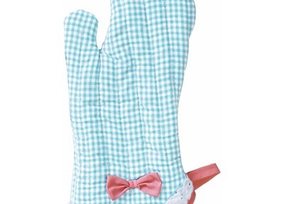 Jessie Steele Oven Mitt Yarn-Dye Blue