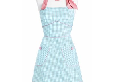 Jessie Steele Yarn-Dye Blue & White Gingham Sabrina Apron