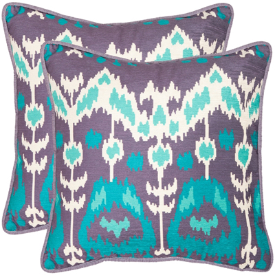 Manhattan 22-inch Lavander/ Aqua Blue Decorative Pillows