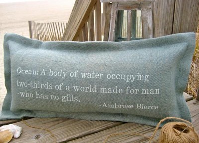 “Tailor Your Babble” Custom Seaworthy Quote Lumbar Pillow