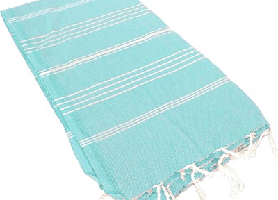 Turkish Striped Aqua Fouta Towel