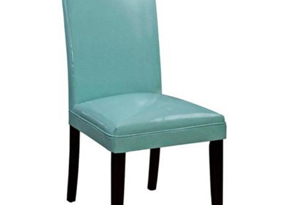 Turquoise Bonded Leather Classic Parson Chair