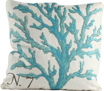 Blue Branch Coral III Pillow