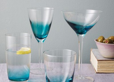 Ombre Colored Glassware