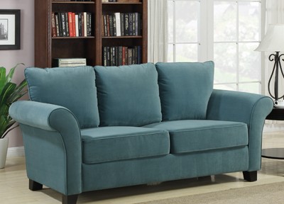 Portfolio Provant Turquoise Blue Velvet Sofa