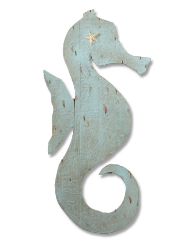 Reclaimed Wooden Seahorse