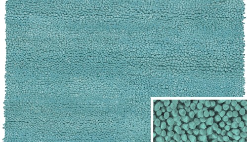 Strata Wool Shag Rug in Blue