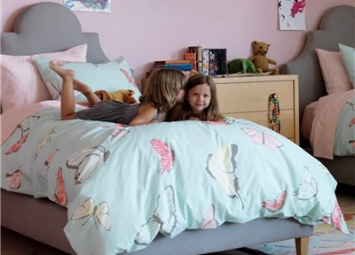 DwellStudio Kids Bedding Butterflies Robins Egg Duvet Set