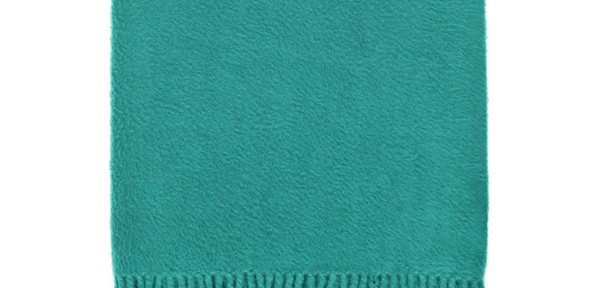 Brushed Organic Teal Cotton Throw