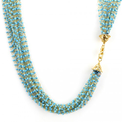 Kenneth Jay Lane 20 Strand Turquoise Necklace