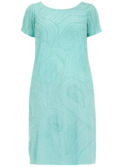 Sorrento All Over Beaded Turquoise Dress
