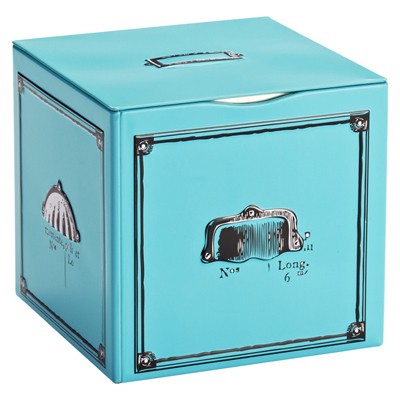 Turquoise Library Metal Box