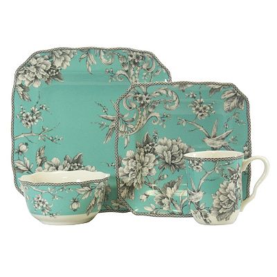 Adelaide Turquoise 16-pc. Square Dinnerware Set