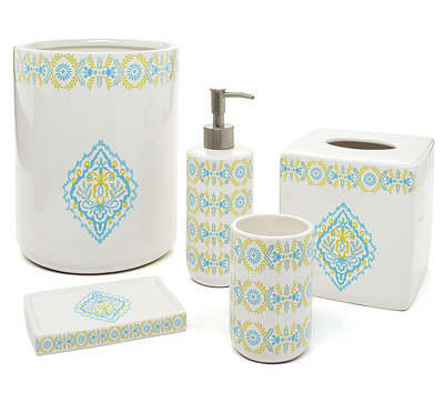 Diamond Ikat Bath Accessories