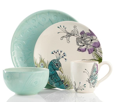 Edie Rose Peacock Dinnerware Collection  