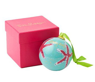 Lilly Pulitzer Glass Christmas Ornament