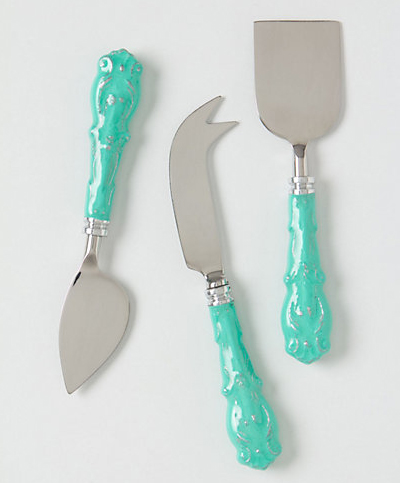 Sculpted Magnolia Cheese Knife Set