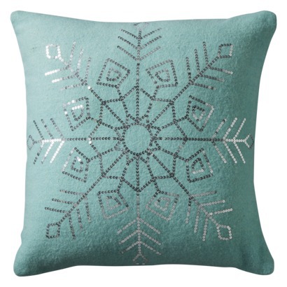 Sequin Snowflake Pillow