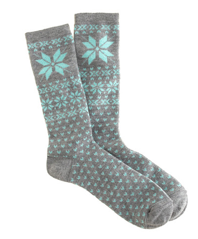 Snowflake Fair Isle Trouser Socks