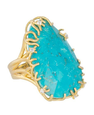 Stone Nest Cocktail Ring in Turquoise Magnesite
