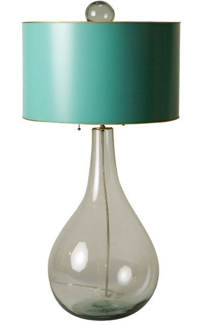 Aqua Shade Esme Glass Lamp