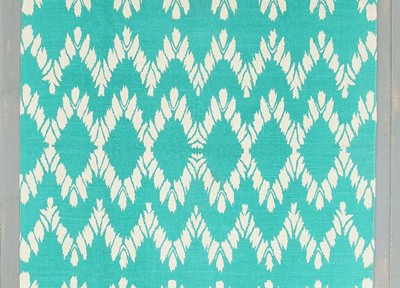 Turquoise Chevron Rug