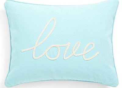 Teal Love Pillow