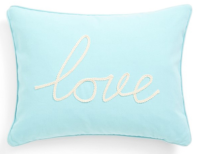 Teal Love Pillow