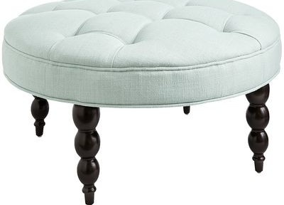 Tufted Ottoman in Mist