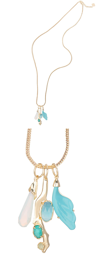 Kendra Scott Bennett Charm Necklace in Blue Marine