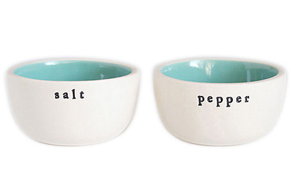 Turquoise Salt and Pepper Bowls
