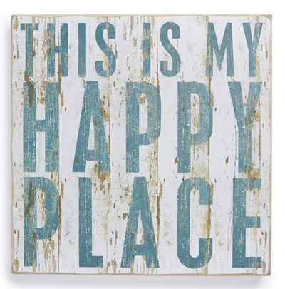 'Happy Place' Box Sign