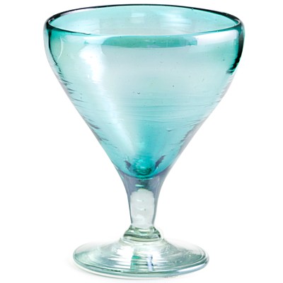 Rosanna Glassware Set of 4 Turquoise Martini Glasses