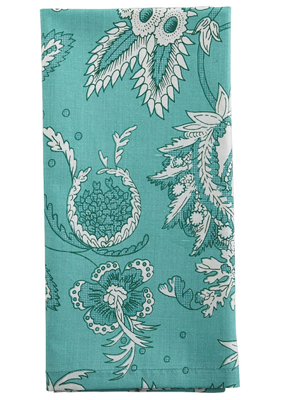 Turquoise Floral Napkin