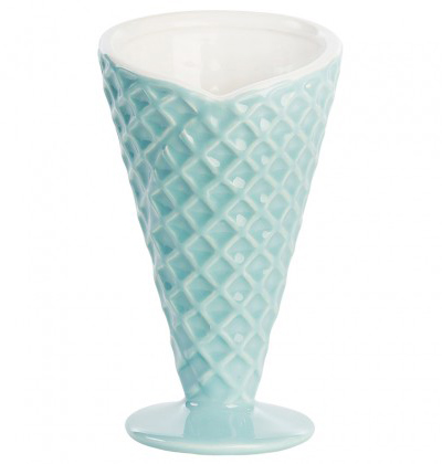 Turquoise Ice Cream Glass