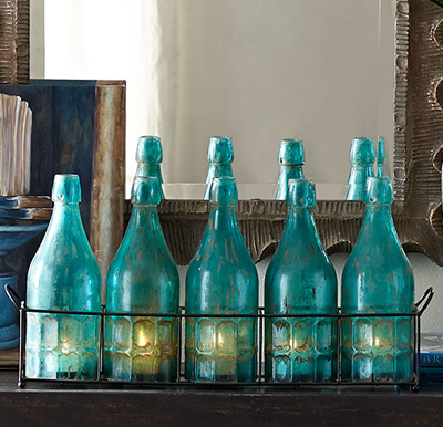 Bottle Basket Candleholder 