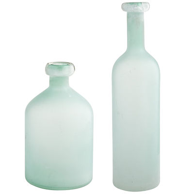 Aqua Frosted Bottles