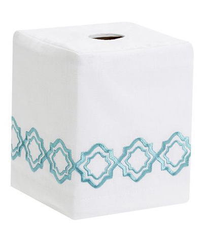 Liza Embroidered Tissue Box Cover