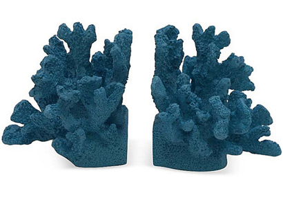Pair of Coral Bookends