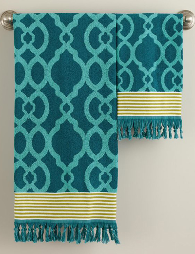 Ethel Jacquard Towels with Tassels