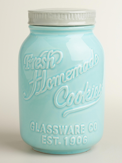 Mason Jar Ceramic Cookie Jar