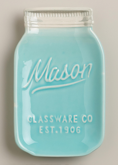 Mason Jar Ceramic Spoon Rest