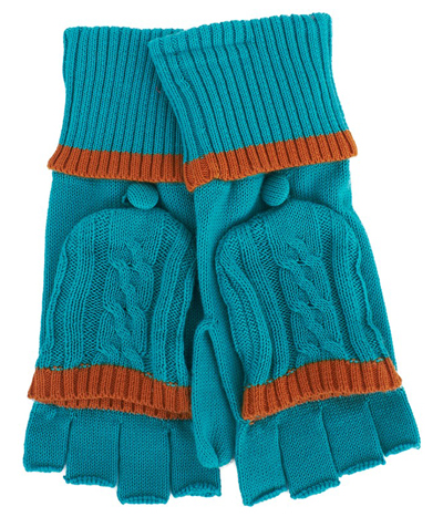 Turquoise Fingerless Gloves