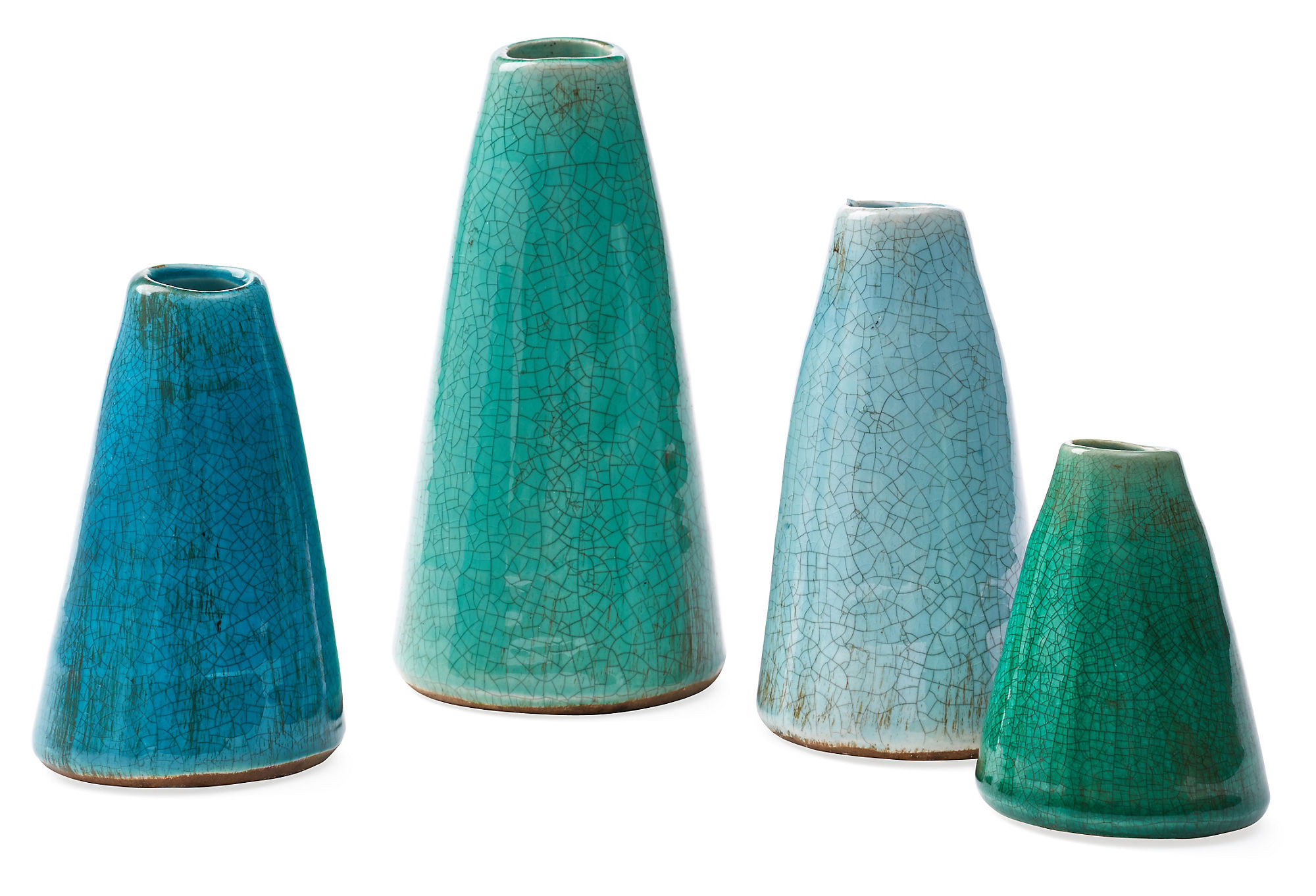 Blue Green Terracotta Vases