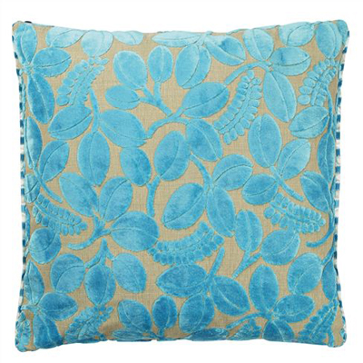 Designers Guild Calaggio Turquoise Throw Pillow