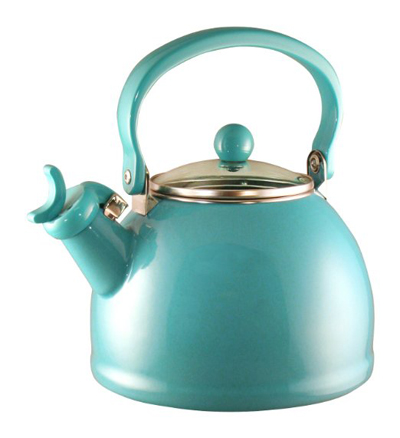 Turquoise Whistling Tea Kettle