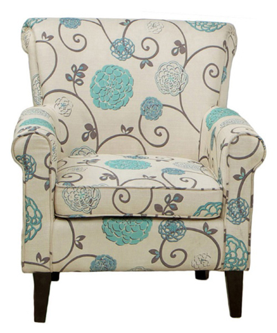 Flowered Fabric Club Chair